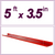 5ft / 60in Red Picture Ledge, 3.5" deep