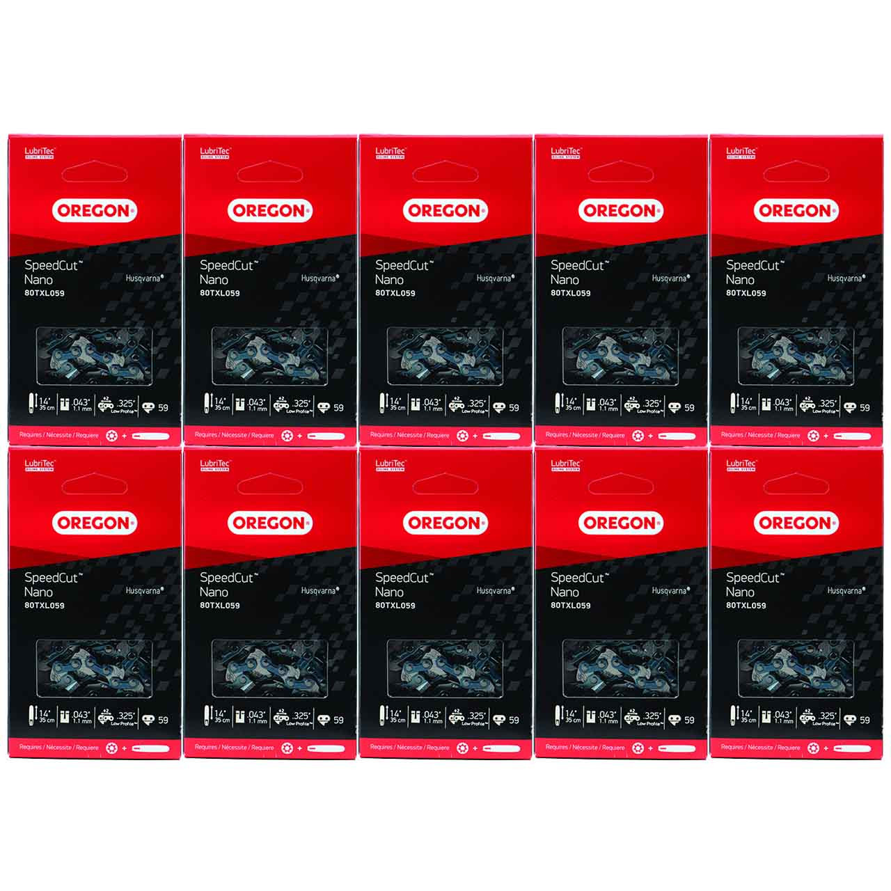 Oregon 80TXL059G SpeedCut Chain - Fits 14", .043" Gauge, 59DL - 10 PACK