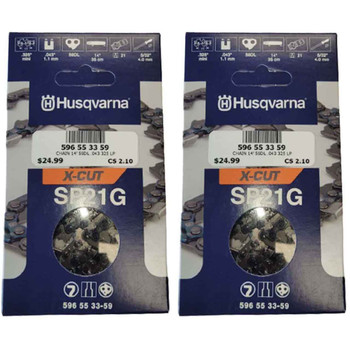 HUSQVARNA Chains - X -PRECISION ,14"BAR, 59 DRIVE LINKS, .043"GAUGE, .325" M - 2 PACK