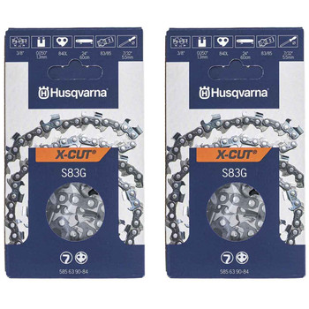 HUSQVARNA Chains - X -CUT S83G ,24"BAR, 84 DRIVE LINKS, .050"GAUGE, 3/8"  - 2 PACK