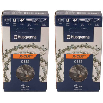 HUSQVARNA Chains - X -CUT C83S ,24"BAR, 84 DRIVE LINKS, .050"GAUGE, 3/8" - 2 PACK