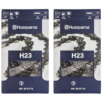 HUSQVARNA Chains - H23 ,18"BAR, 72 DRIVE LINKS, .050"GAUGE, .325" - 2 PACK