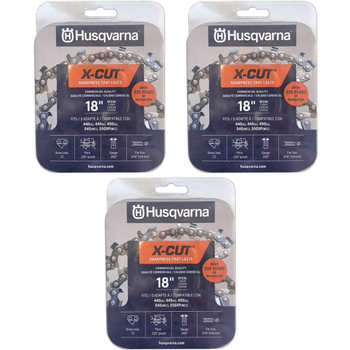 HUSQVARNA Chains - X -CUT SP33G ,18"BAR, 72 DRIVE LINKS, .050"GAUGE, .325"  - 3 PACK