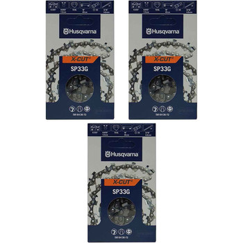 HUSQVARNA Chains - X -CUT SP33G ,18"BAR, 72 DRIVE LINKS, .050"GAUGE, .325" PITCH - 3 PACK