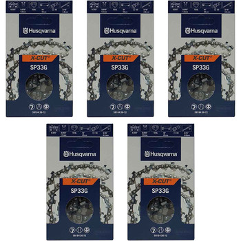 HUSQVARNA Chains - X -CUT SP33G ,18"BAR, 72 DRIVE LINKS, .050"GAUGE, .325" PITCH - 5 PACK
