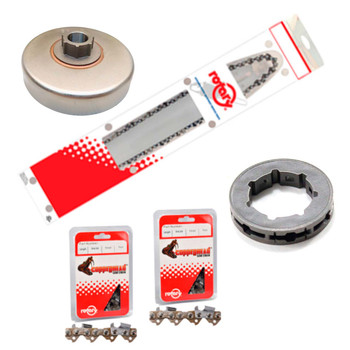 18" Bar Chain(x3) And Complete Sprocket Kit For SHINDAIWA 493 Chainsaw