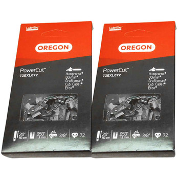 POWER CUT CHAINSAW CHAIN 3/8" 72EXL072G (2-PACK)