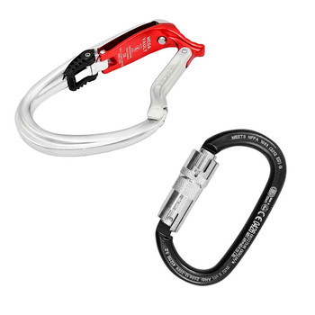 Black Ovalone Carabiner Kit With Wire Gate Vault