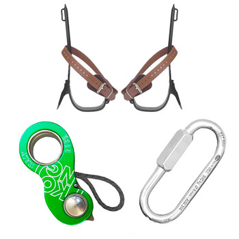 Green, Black Multi Use Rope Clamp Kit With Polish Quick Link Connectors And Steel Tree Climber with 