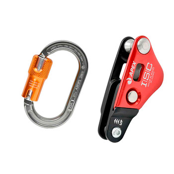Alum, Copper ALUMINUM CARABINERS Kit With Anodised Red APEX Rope Wrench
