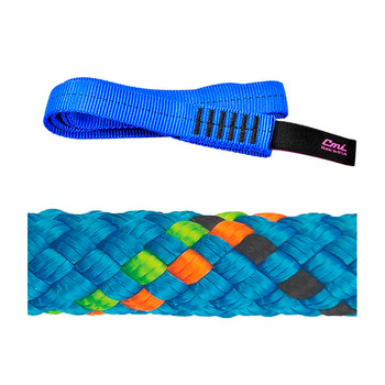 Blue, Lime Static Master Pro Climbing Rope Kit With Blue SEWN RUNNER