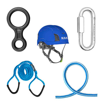 Blue, White 16 St Rope , Sling And Hardware Kit With Blue Zenith X2 Safety Helmet