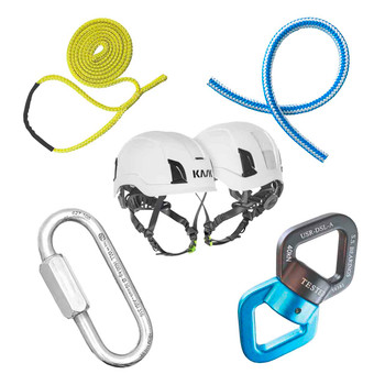Blue, White 16 St Rope , Sling And Hardware Kit With White Zenith X2 Safety Helmet