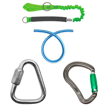 Blue White 16 St Rope And LANYARD Kit With CARABINERS And Quick Link Connector Kit