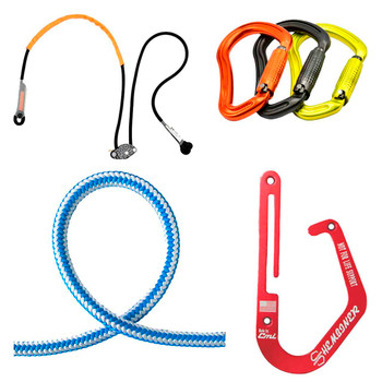 Blue White 16 St Rope And LANYARD Kit With CARABINERS And Shembiner Hook Kit