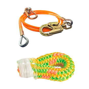 Green, Orange, Yellow Arborist Pro Climbing Rope With Orange All-In-One Flip Line Kit