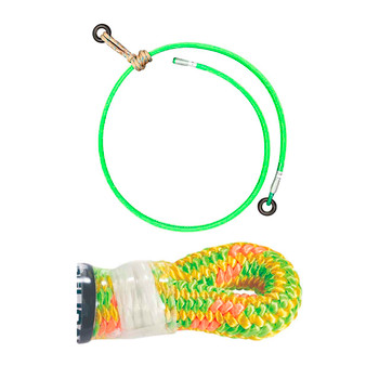 Green, Orange, Yellow Arborist Pro Climbing Rope Kit With Treesqueeze Positioning Lanyard