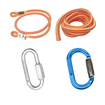 Orange White 16 St Rope And LANYARD With CARABINERS Quick Link Connector Kit