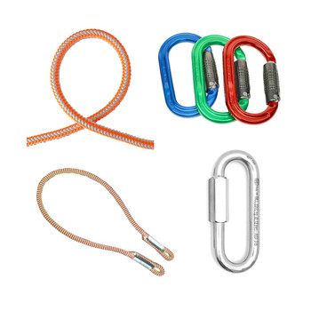 Orange, White 16 St Rope And LANYARD Kit With CARABINERS And Quick Link Connector Kit