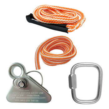 Orange, White 16 St Rope And Sling Kit With Aluminum Mini Grab And Quick Link Connector Kit