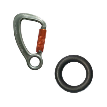 Silver ALUMINUM CARABINERS Kit With Alum Alloy Arborist Aluminum Ring