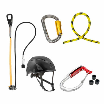 Yellow, Black 24 St Rope , LANYARD And Hardware Kit With Black Super Plasma Safety Helmet