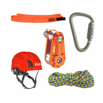 Drenaline Rope , Straps And Hardware Kit With Red Zenith X2 Safety Helmet