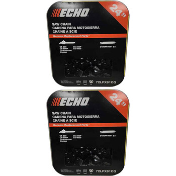 72LPX81CQ - CHAINSAW CHAIN BY ECHO - 72LPX PowerCut,  PITCH 3/8", 24" BAR, 0.050" GAUGE, 81 DL - 2 P