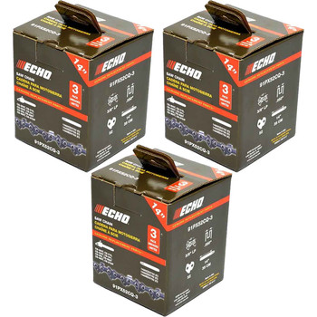 3 CHAINSAW CHAIN BY ECHO  91PX AdvanceCut,  PITCH 3/8" LP, 14" BAR, 0.050" GAUGE, 52 DL  PK3