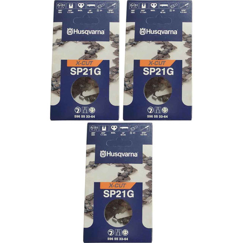 HUSQVARNA Chains - X -PRECISION ,16"BAR, 64 DRIVE LINKS, .043"GAUGE, .325" M  - 3 PACK