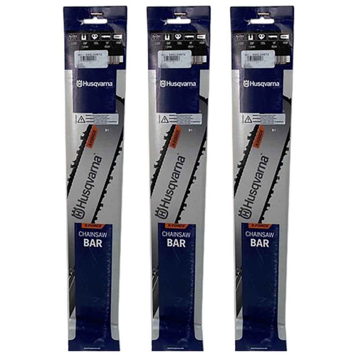 HUSQVARNA Guide Bar  - X -Force ,18"BAR, 72 DRIVE LINKS, .058"GAUGE, .325"  - 3 PACK