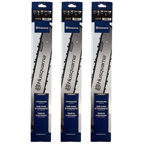 HUSQVARNA Guide Bar  - Rancher ,20"BAR, 72 DRIVE LINKS, .058"GAUGE, 3/8"  - 3 PACK
