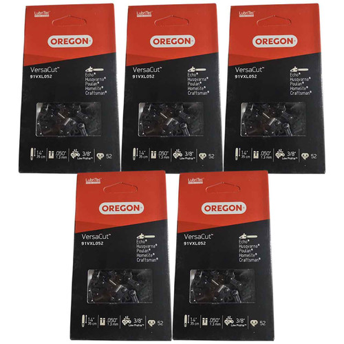 91VXL052G Fits 14"  Oregon VersaCut Saw Chain, .050", 52DL - 5 PACK