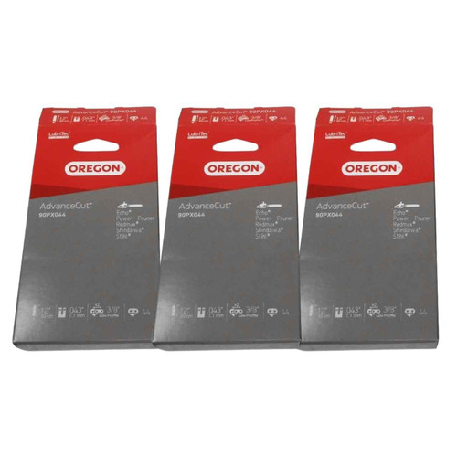 90PX044G Fits 12"  Oregon AdvanceCut Saw Chain, .043", 44DL - 3 PACK