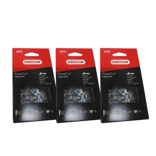72EXL070G PowerCut Chain 20" Bar, .050" Gauge, 70DL -3 PACK