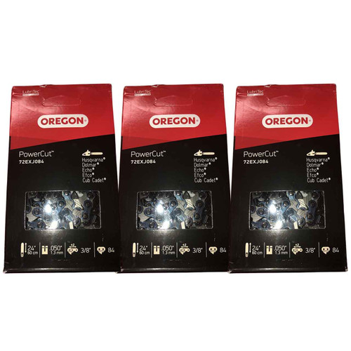 72EXJ084G Fits 24"  Oregon PowerCut Saw Chain, .050", 84DL - 3 PACK