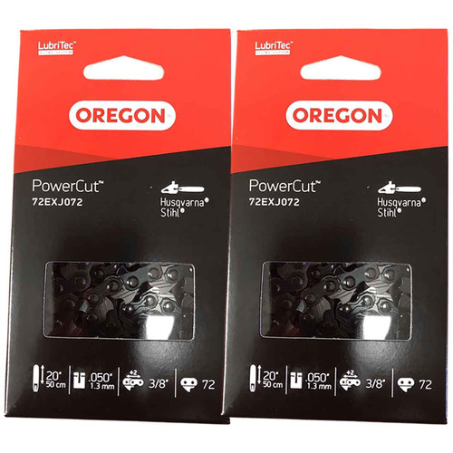 72EXJ072G Fits 20"  Oregon PowerCut Saw Chain, .050", 72DL - 2 PACK