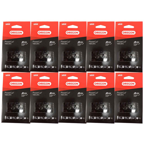 72EXJ072G Fits 20"  Oregon PowerCut Saw Chain, .050", 72DL - 10 PACK