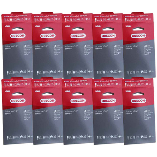 90PX045G Fits 12"  Oregon AdvanceCut Saw Chain, .043", 45DL - 10 PACK