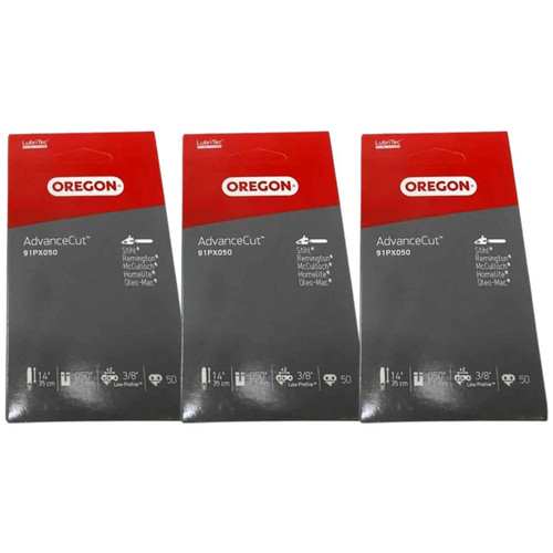 91PX050G Fits 14"  Oregon AdvanceCut Saw Chain, .050", 50DL - 3 PACK