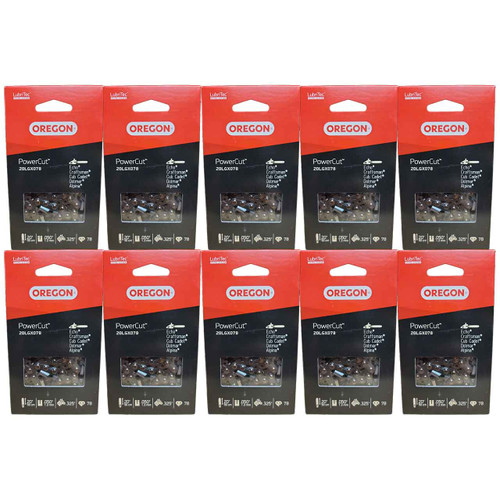 20LGX078G Fits 20"  Oregon PowerCut Saw Chain, .050", 78DL - 10 PACK