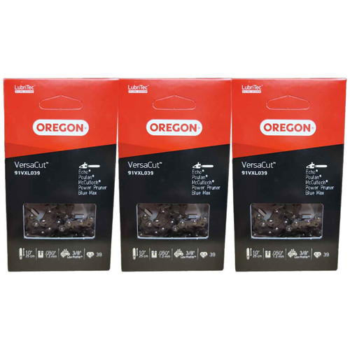 91VXL039G Fits 10"  Oregon VersaCut Saw Chain, .050", 39DL - 3 PACK