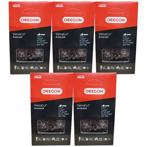 91VXL039G Fits 10" – Oregon VersaCut Saw Chain, .050", 39DL -5 PACK