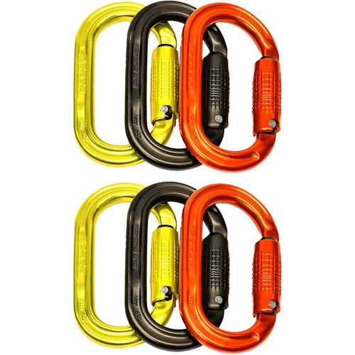 Lime, Grey And Orange A327-P3A CARABINERS (2-Pack) From DMM