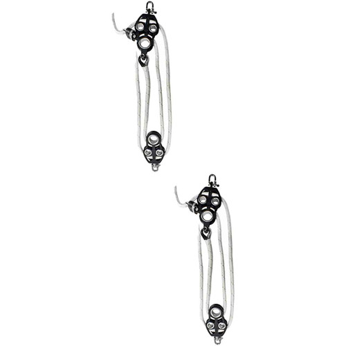 Black USR-FB-DLXR Aluminum Uni-Body Fiddle Block Rope Set (2-Pack) From PRO CLIMB