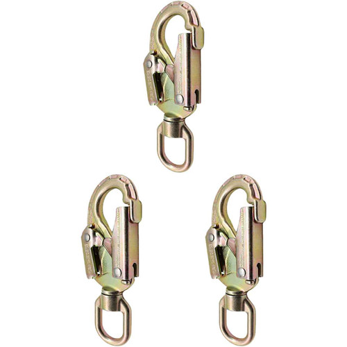 Zinc Plated USR-02-CS09B Steel Snaphooks (3-Pack) From PRO CLIMB