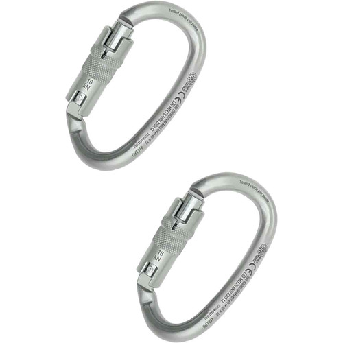 Silver 411MP0999KK And 414110ZOZKK OVALONE DNA Steel Carabiner (2-Pack) From KONG
