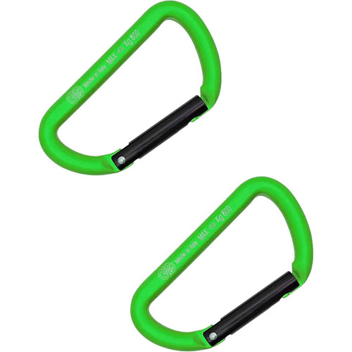 Green And Black 751E00GNDKK / 751GN0400KK Mini D Carabiner (2-Pack) From KONG