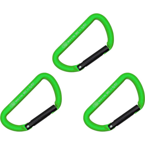 Green And Black 751E00GNDKK / 751GN0400KK Mini D Carabiner (3-Pack) From KONG