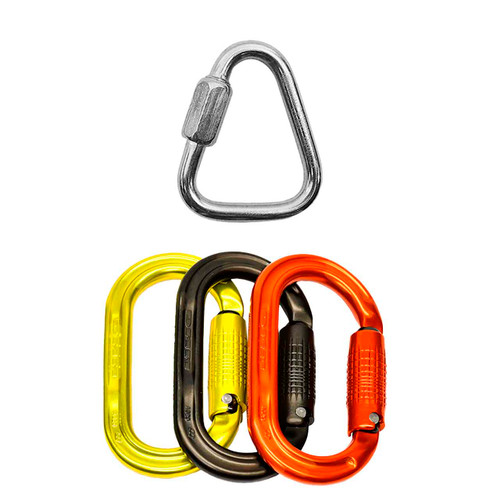 Lime/Grey/Orange CARABINERS Kit With Polish Quick Link Connectors